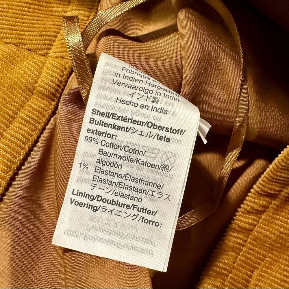 J. Crew Mercantile Corduroy A-Line Mini Skirt in “Marigold Deep Yellow” Size 2 - Picture 7 of 14